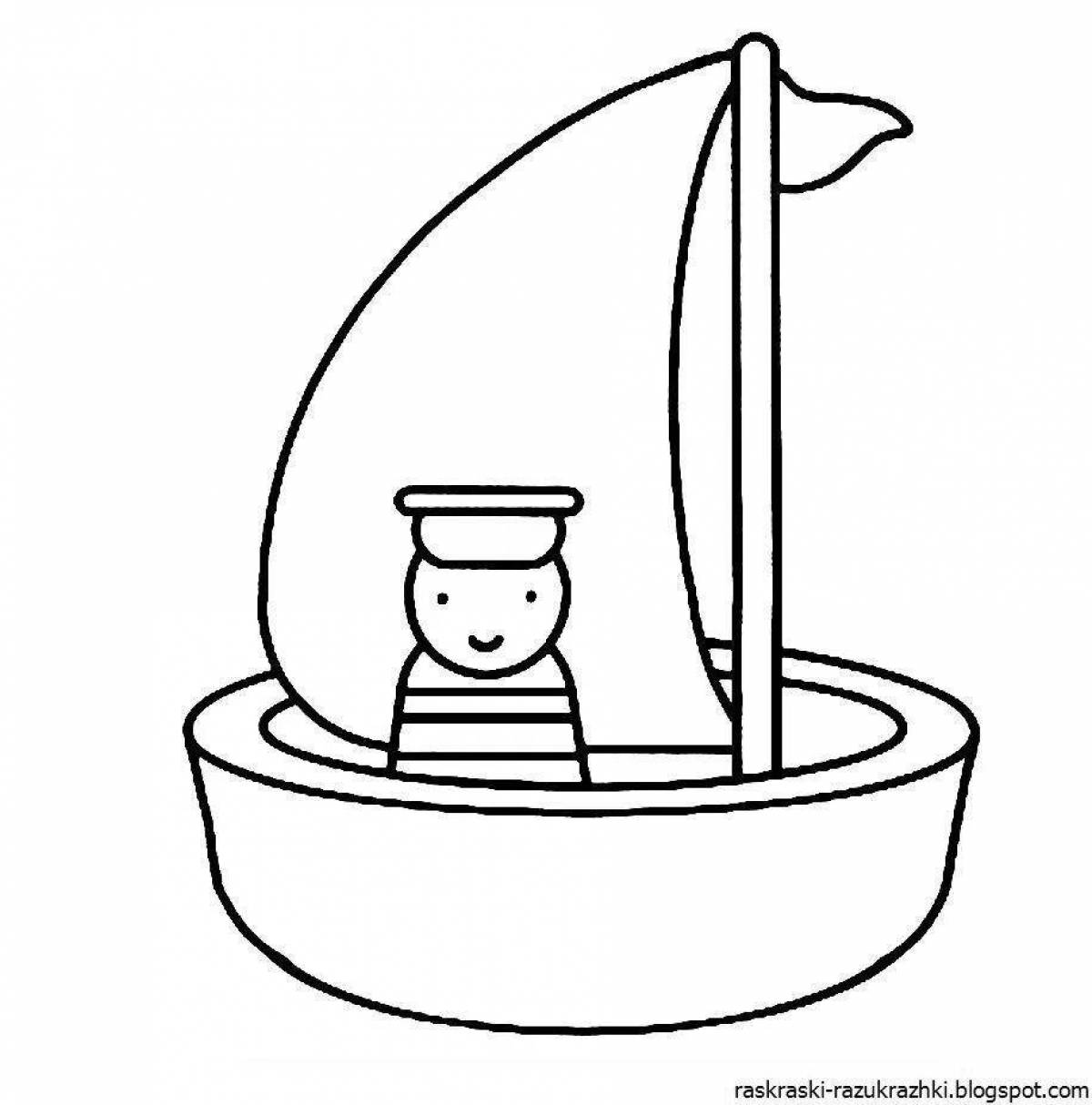 Awesome boat coloring book for kids