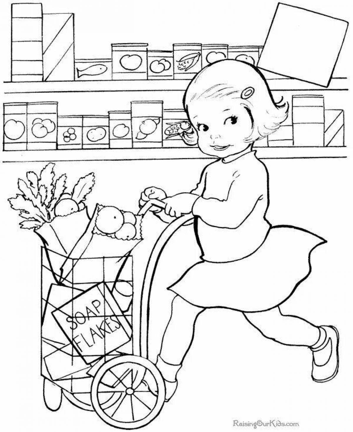Adorable coloring book store for kids