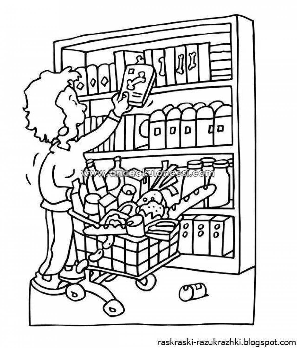 Shop of coloring books for children