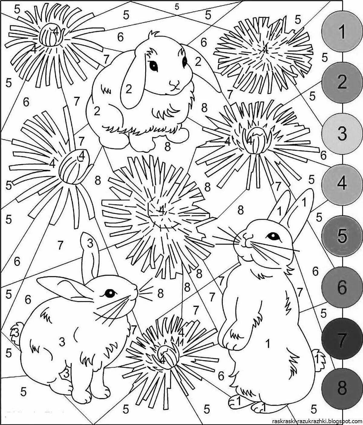 Adorable free coloring by numbers