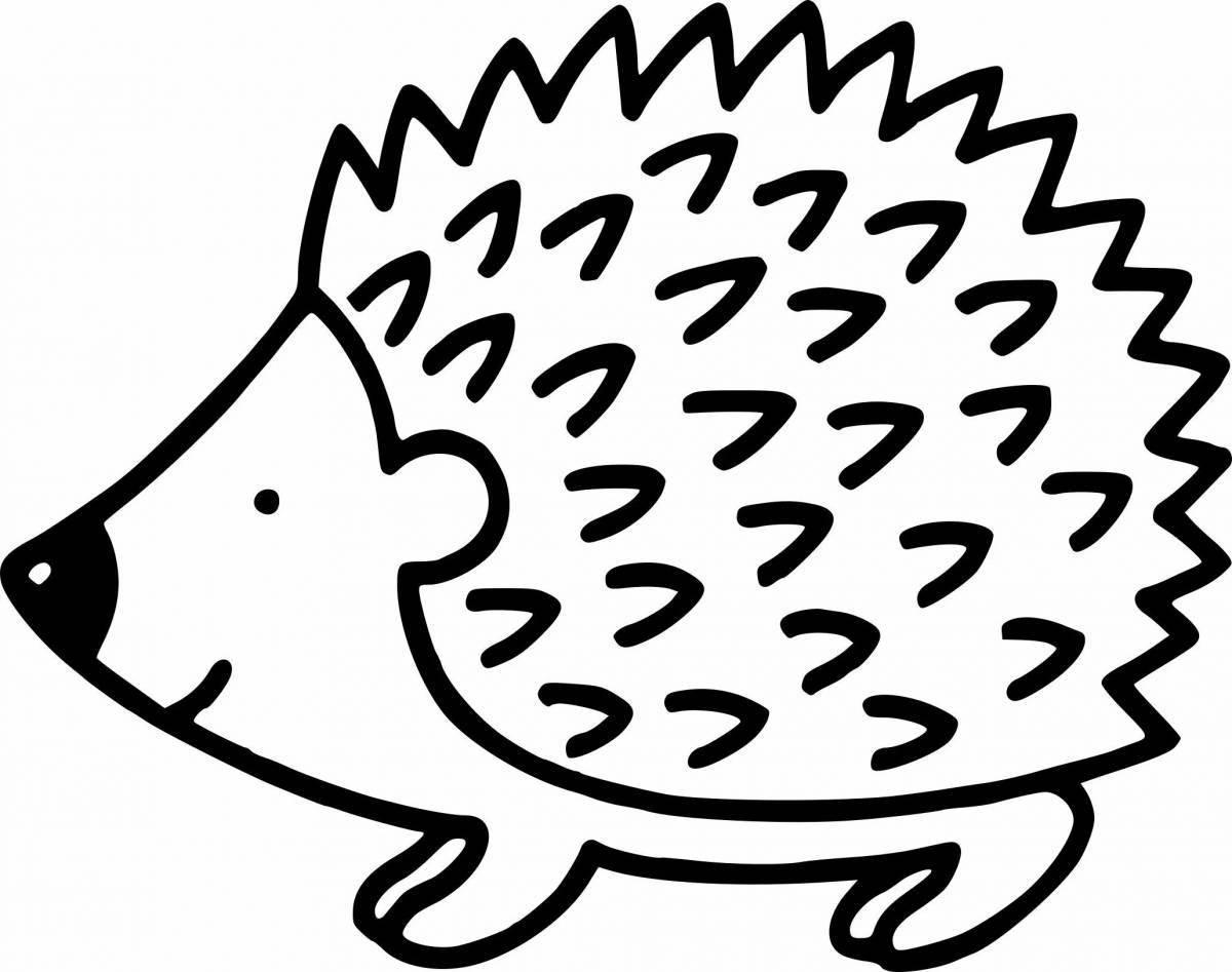 Color-mania hedgehog coloring page for kids