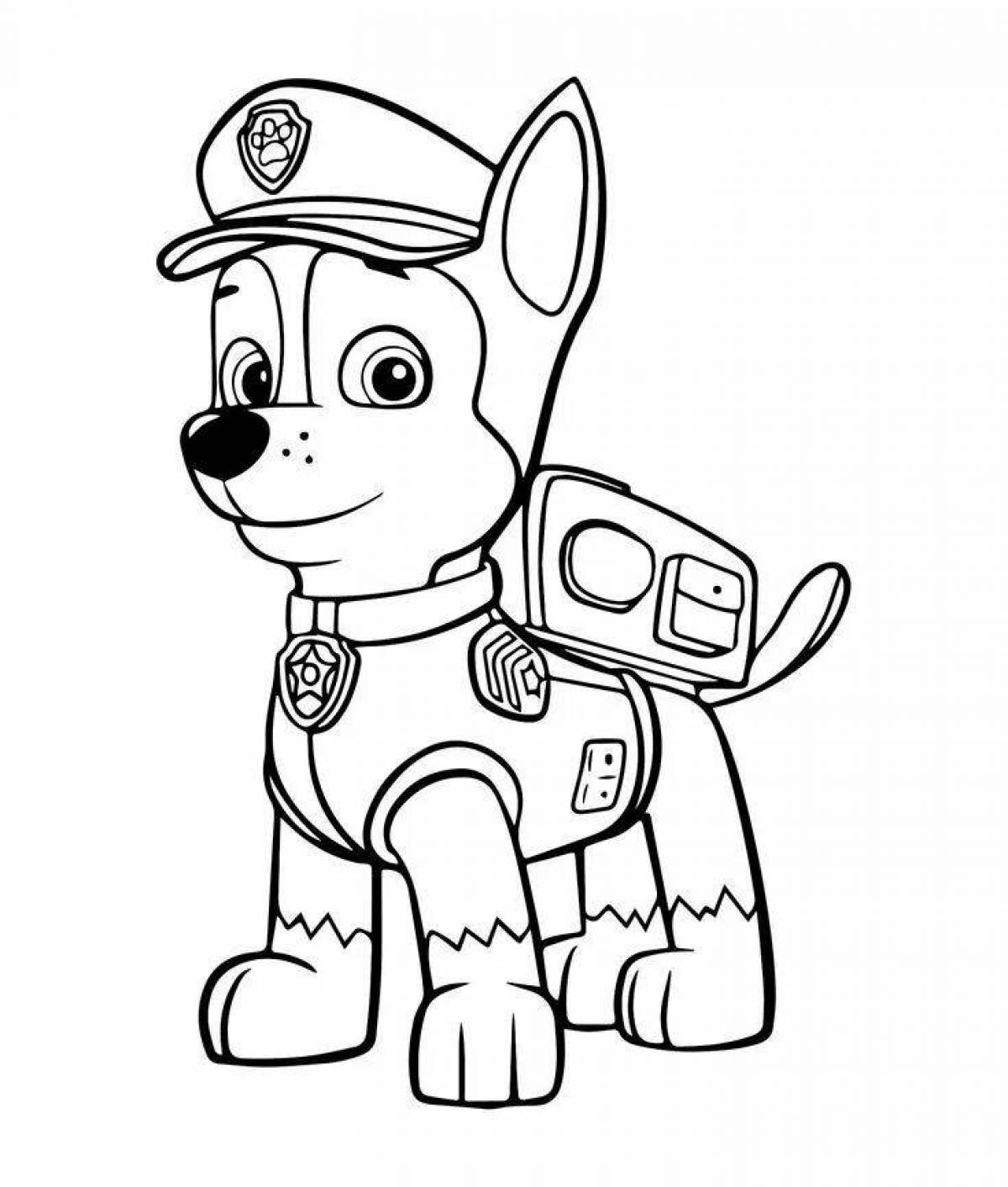 Веселая раскраска щенячий патруль по номерам