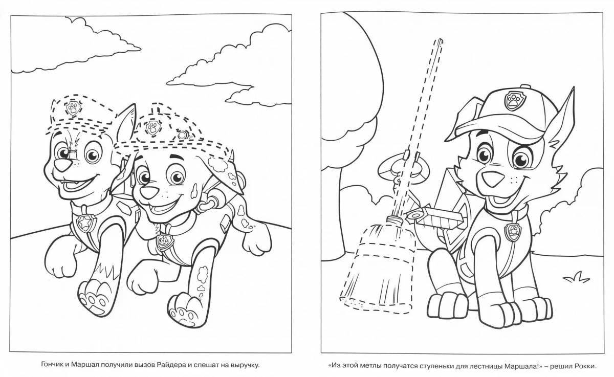 Paw Patrol playful coloring by numbers