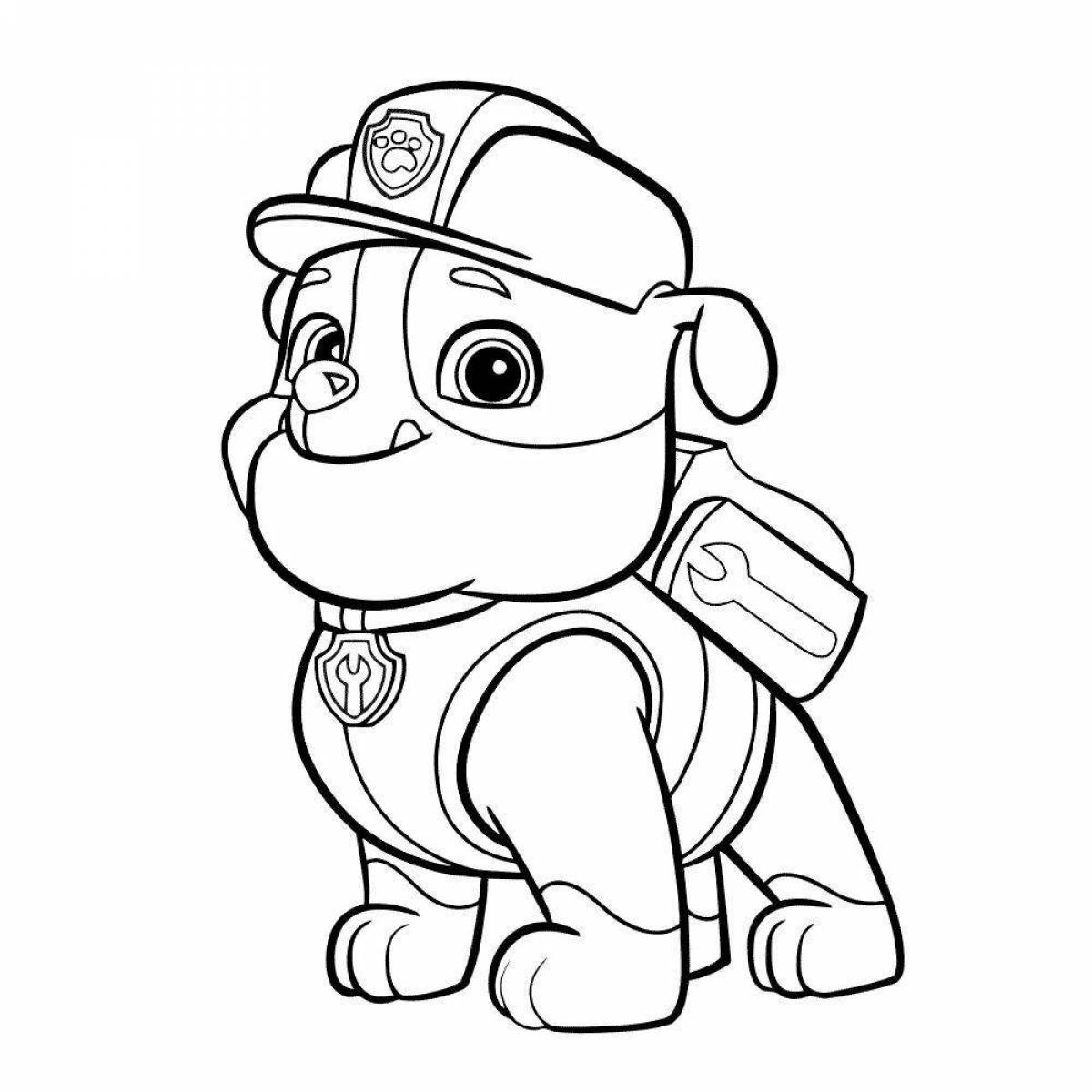 Adorable Paw Patrol Color by Number