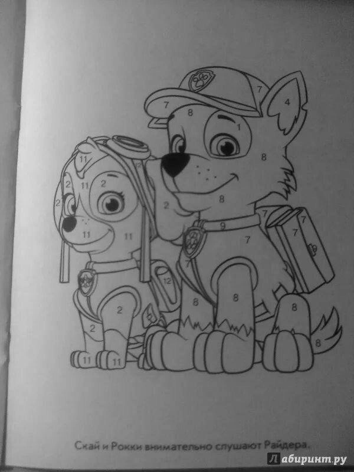 Paw Patrol Magic Coloring by Numbers