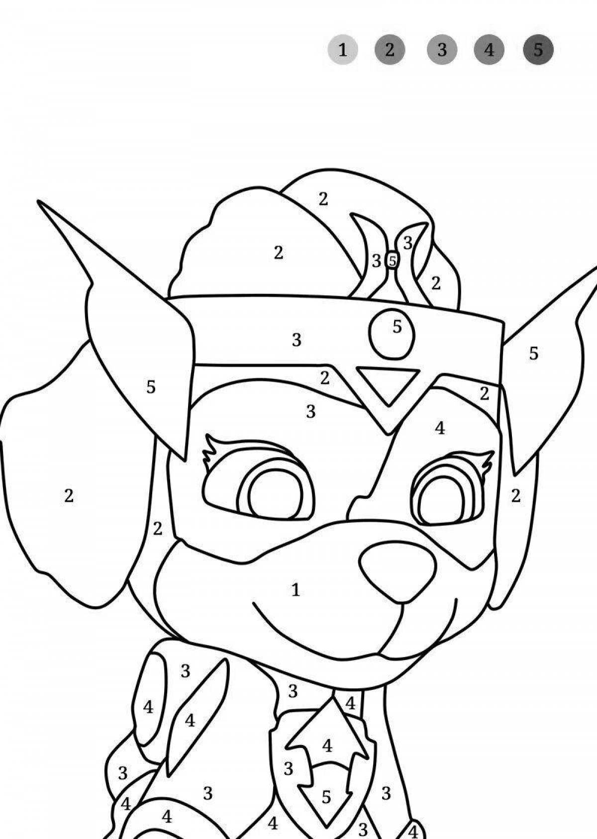 Paw Patrol Live Coloring by Numbers