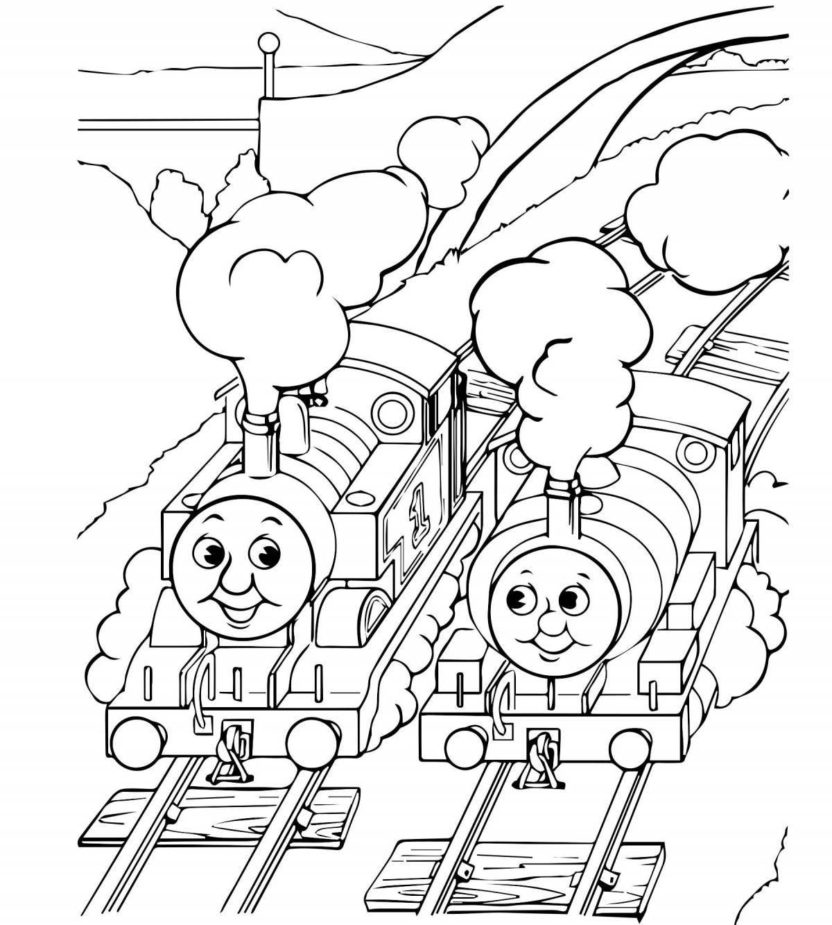 Thomas the Magic Tank Engine coloring pages for kids
