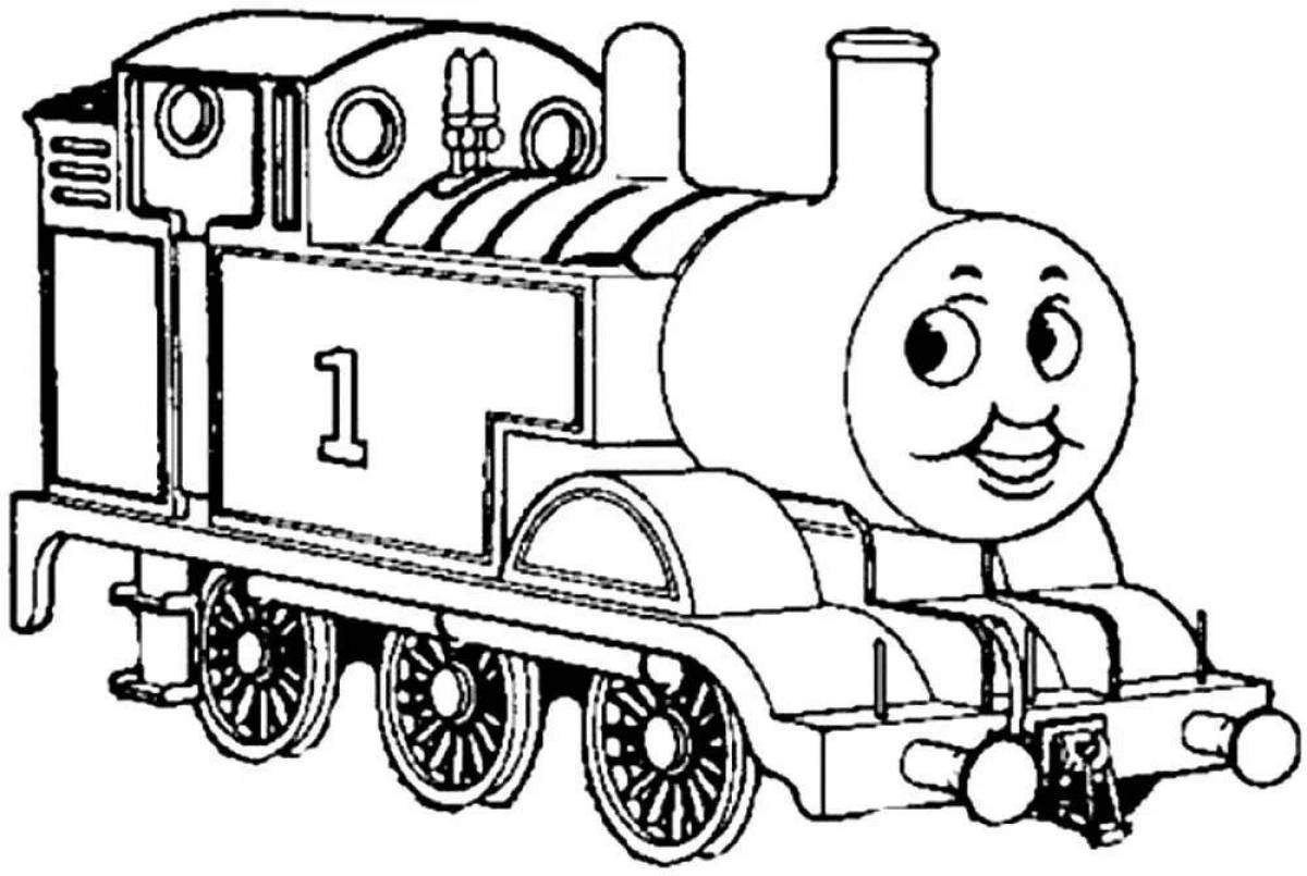 Великолепная раскраска поезда томаса для детей
