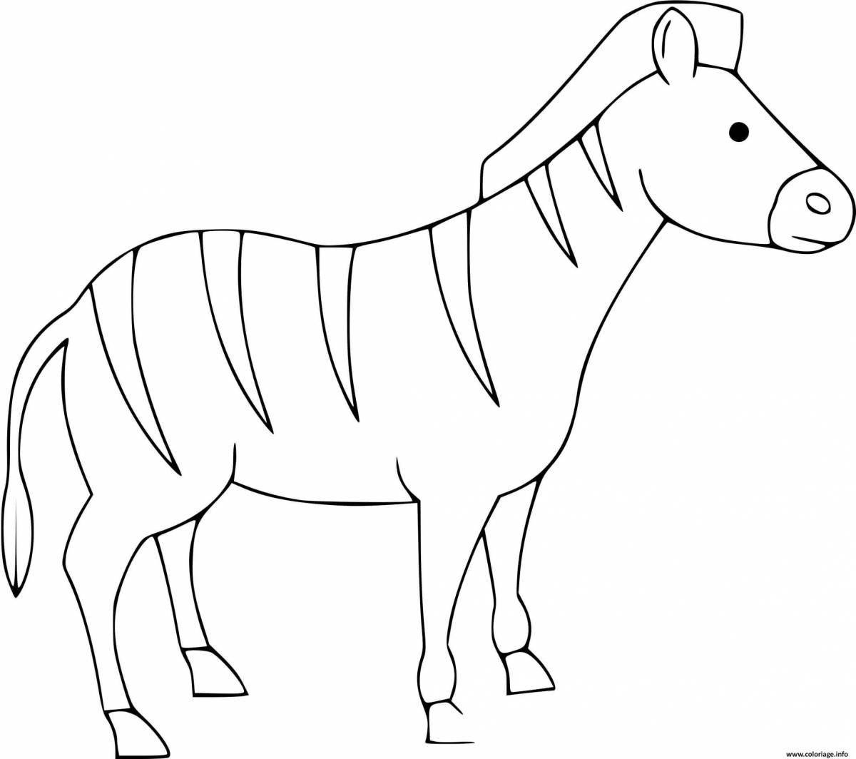 Children's colorful zebra without stripes