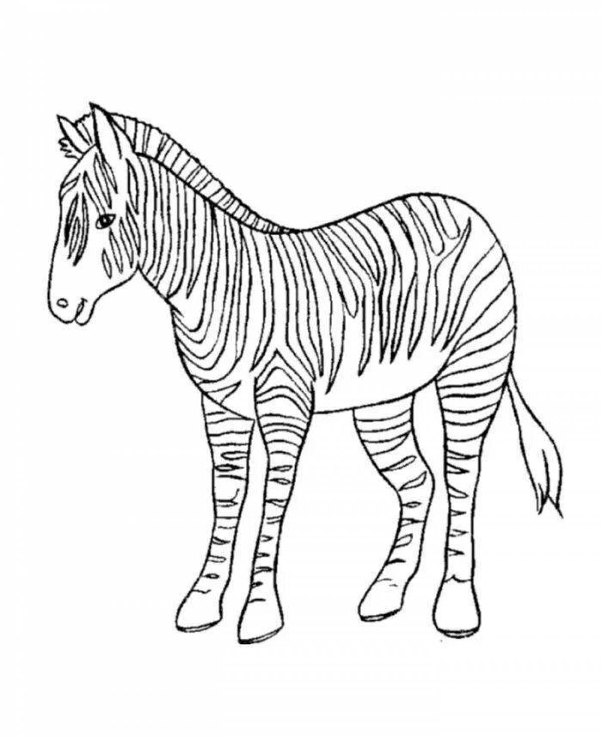 Fabulous zebra without stripes for kids
