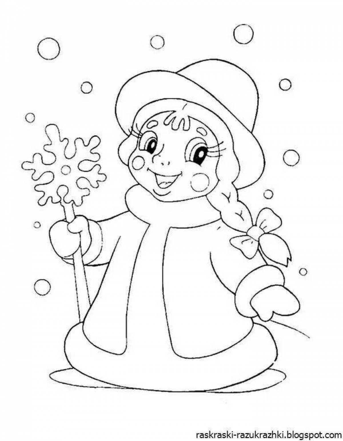 Sparkling snow maiden coloring book