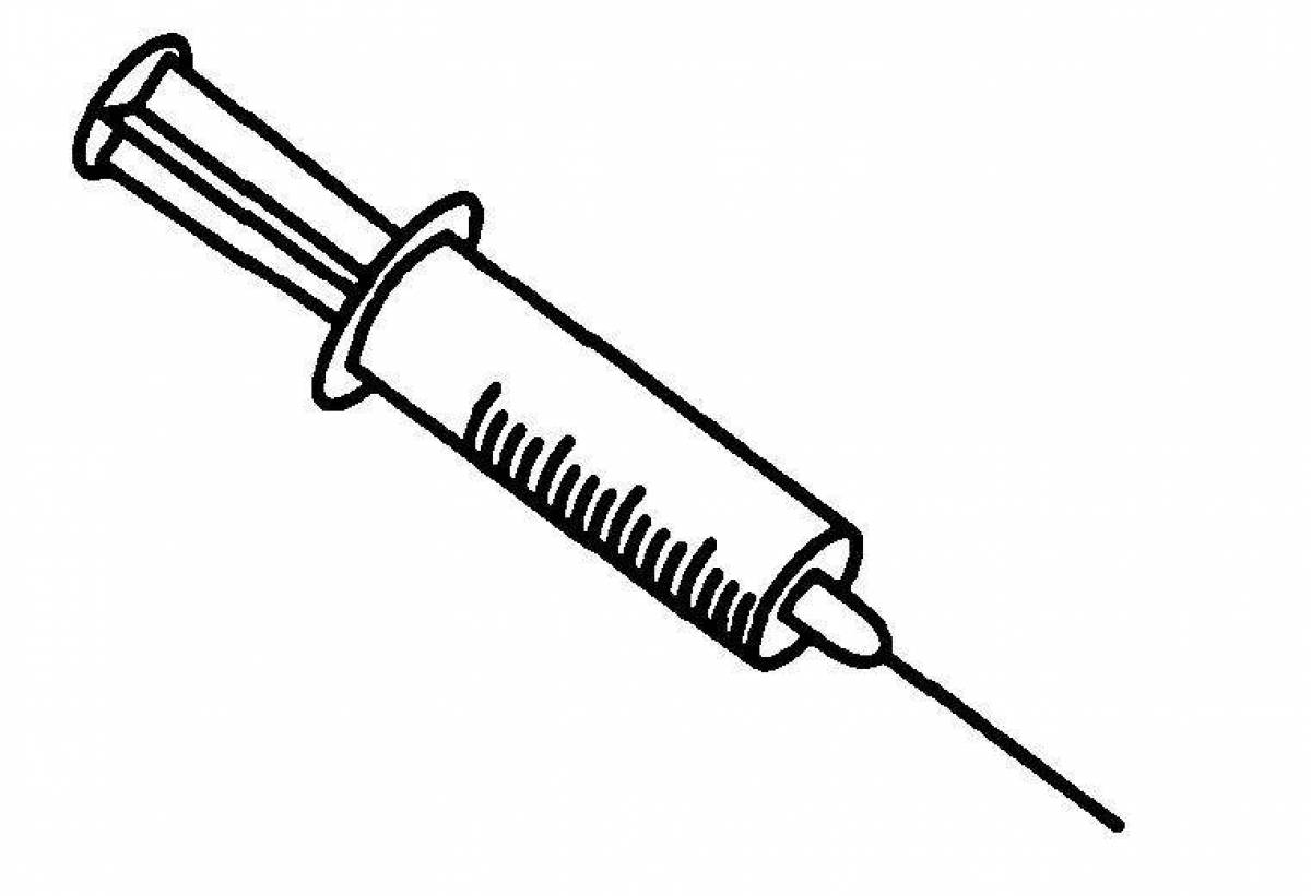 Шприц рисунок карандашом простой