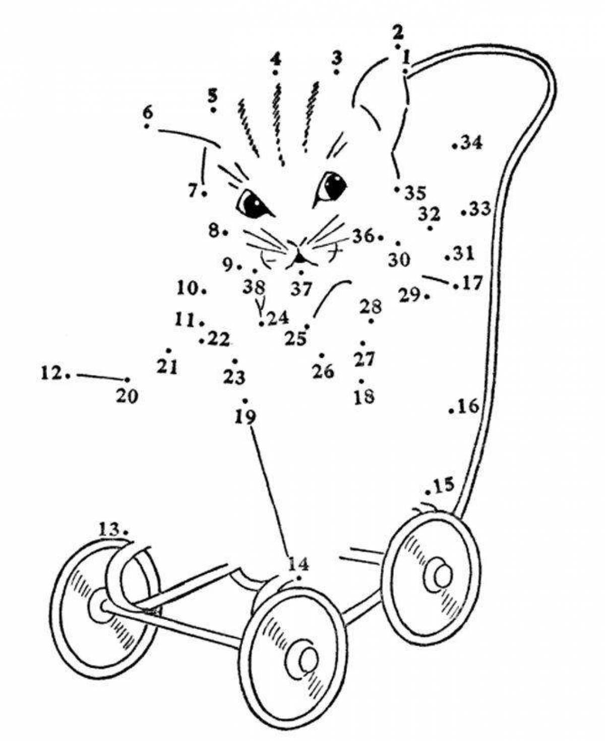 Как нарисовать кота по цифрам