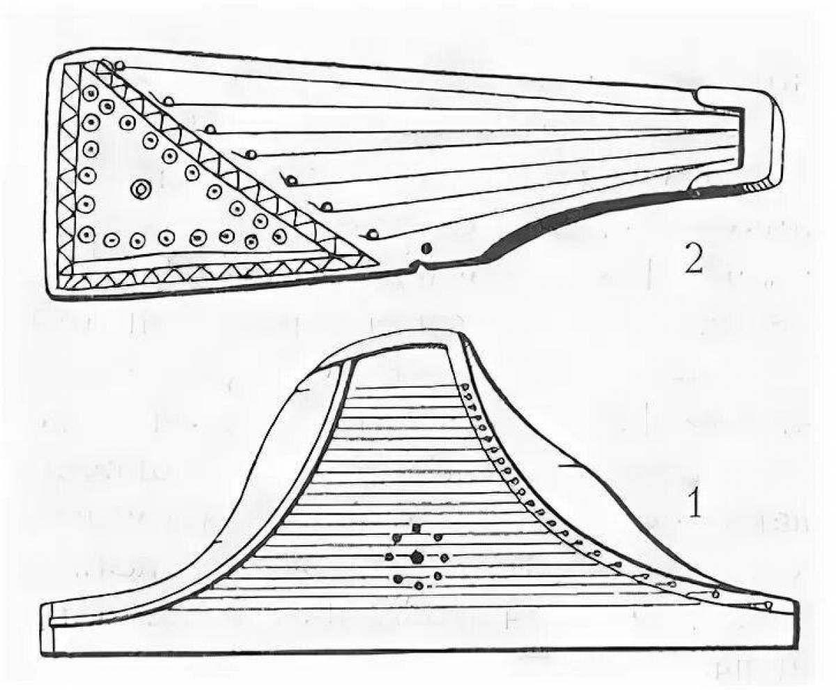 Рисунок гусли детский