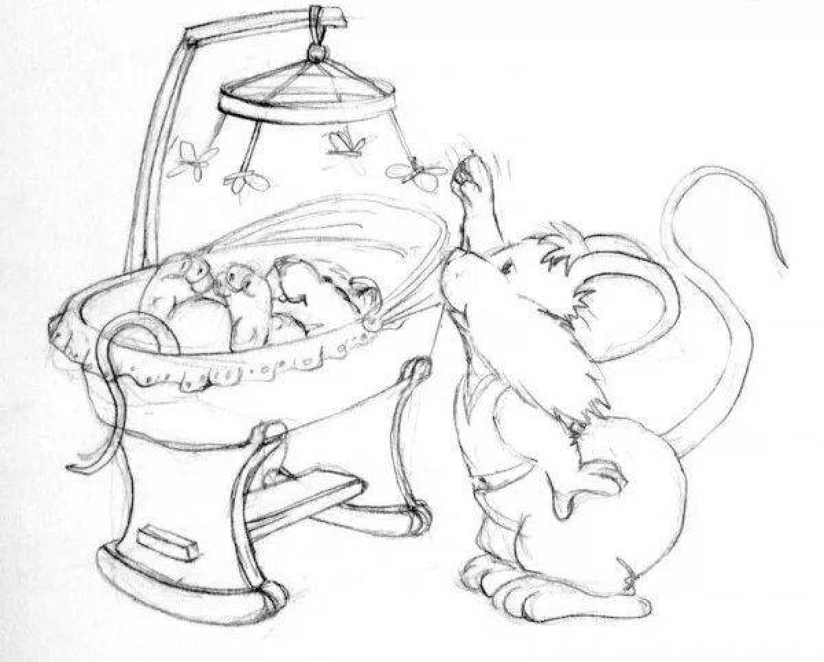 Сказка о глупом мышонке картинки раскраски