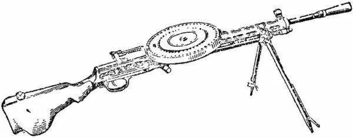 Как рисовать пулемет