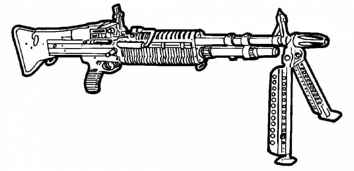 Пулемет рисунок для детей
