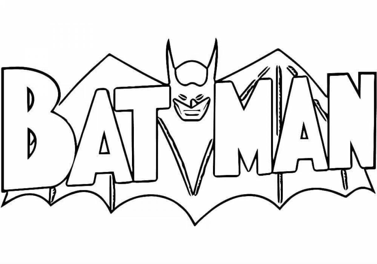 Бэтмен логотип раскраска
