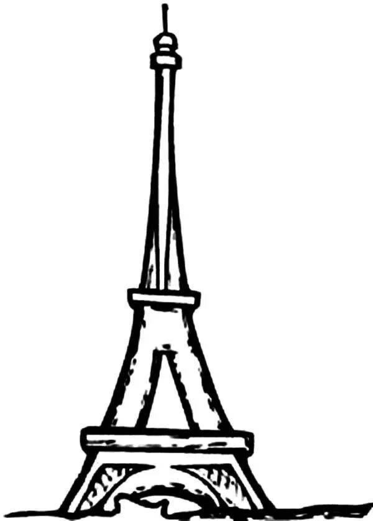 Эйфелева башня раскраска