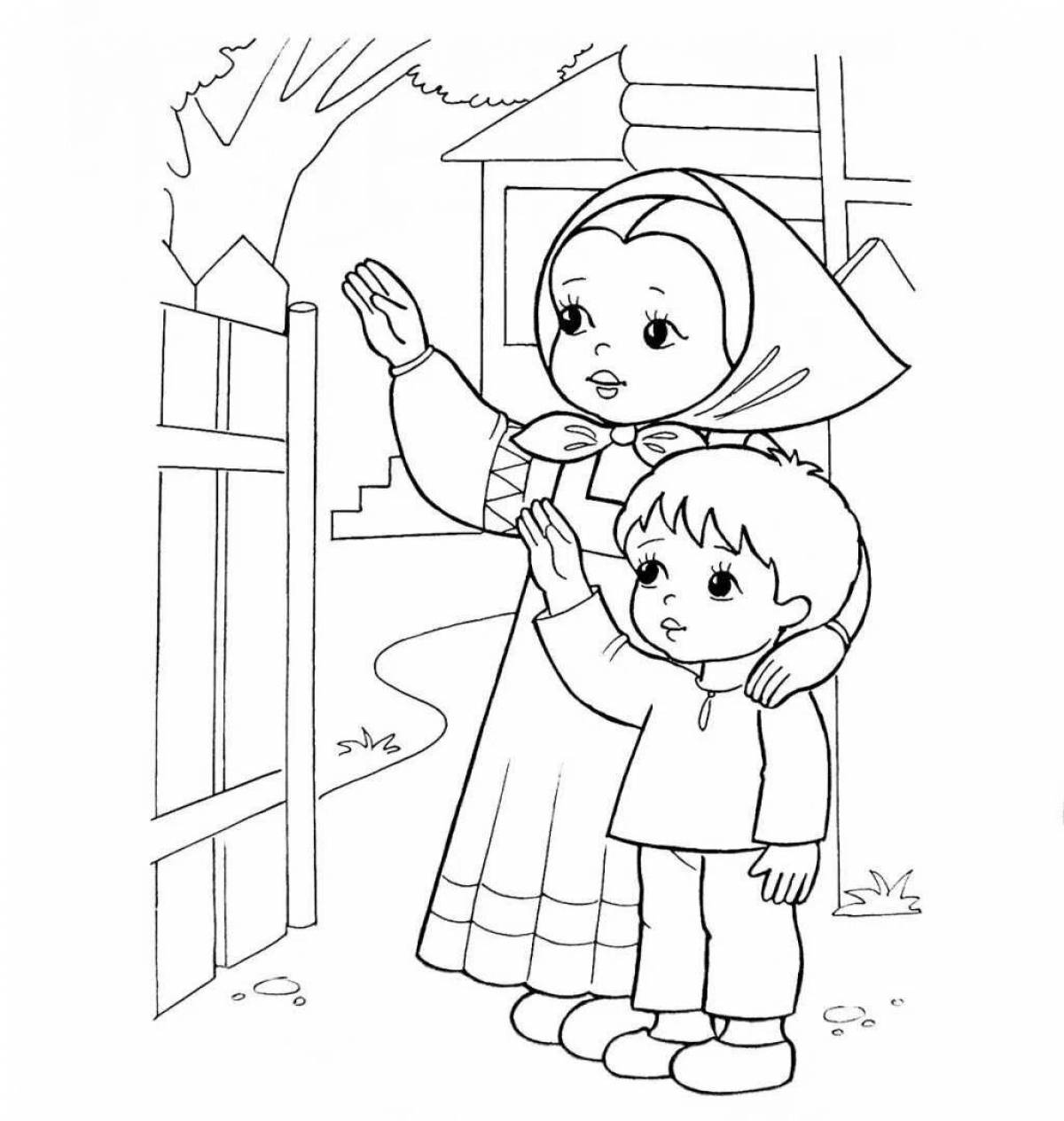 Adorable swan geese coloring pages for babies