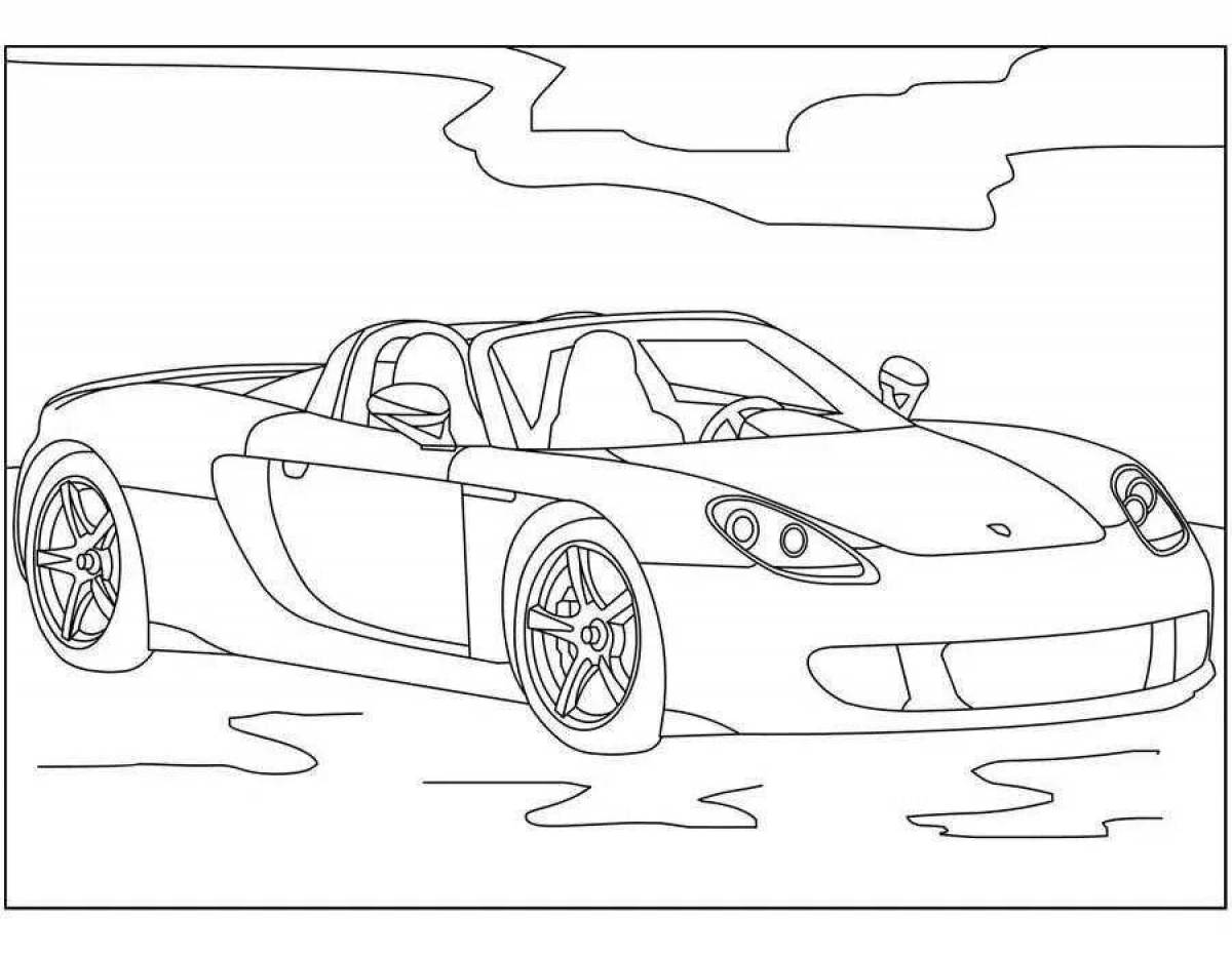 Porsche Carrera gt раскраска