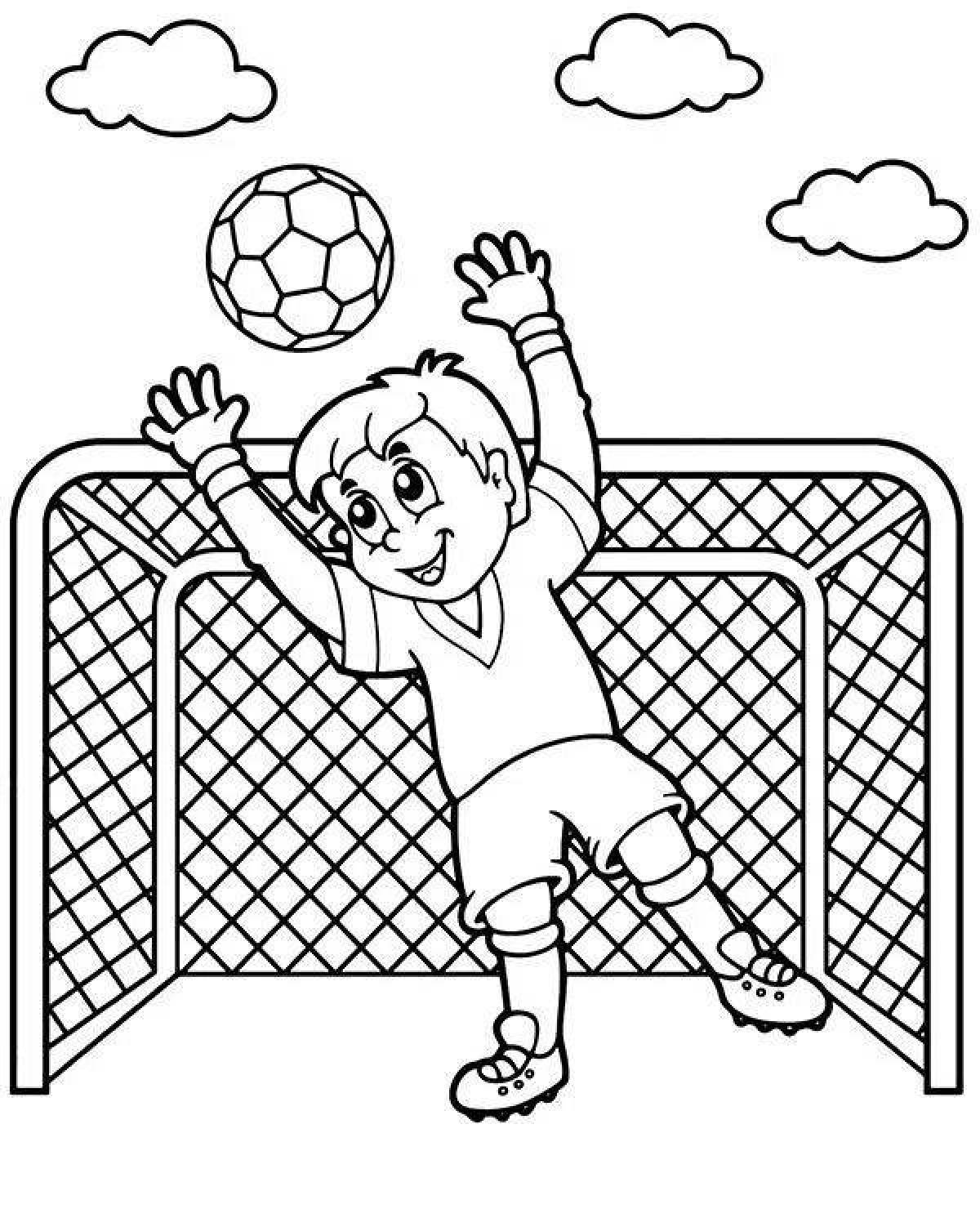 Colorful football coloring book