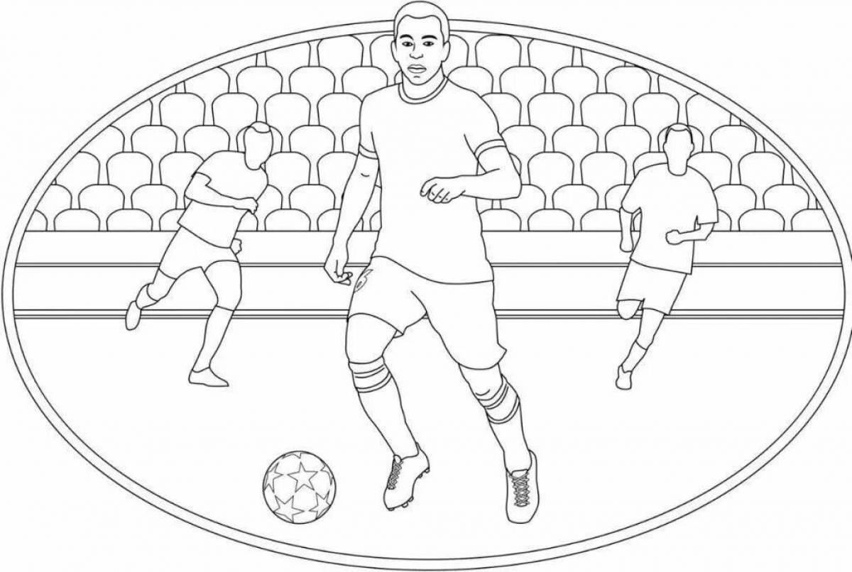 Coloring page dazzling football