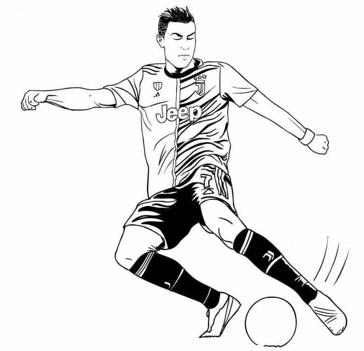 Violent football coloring page