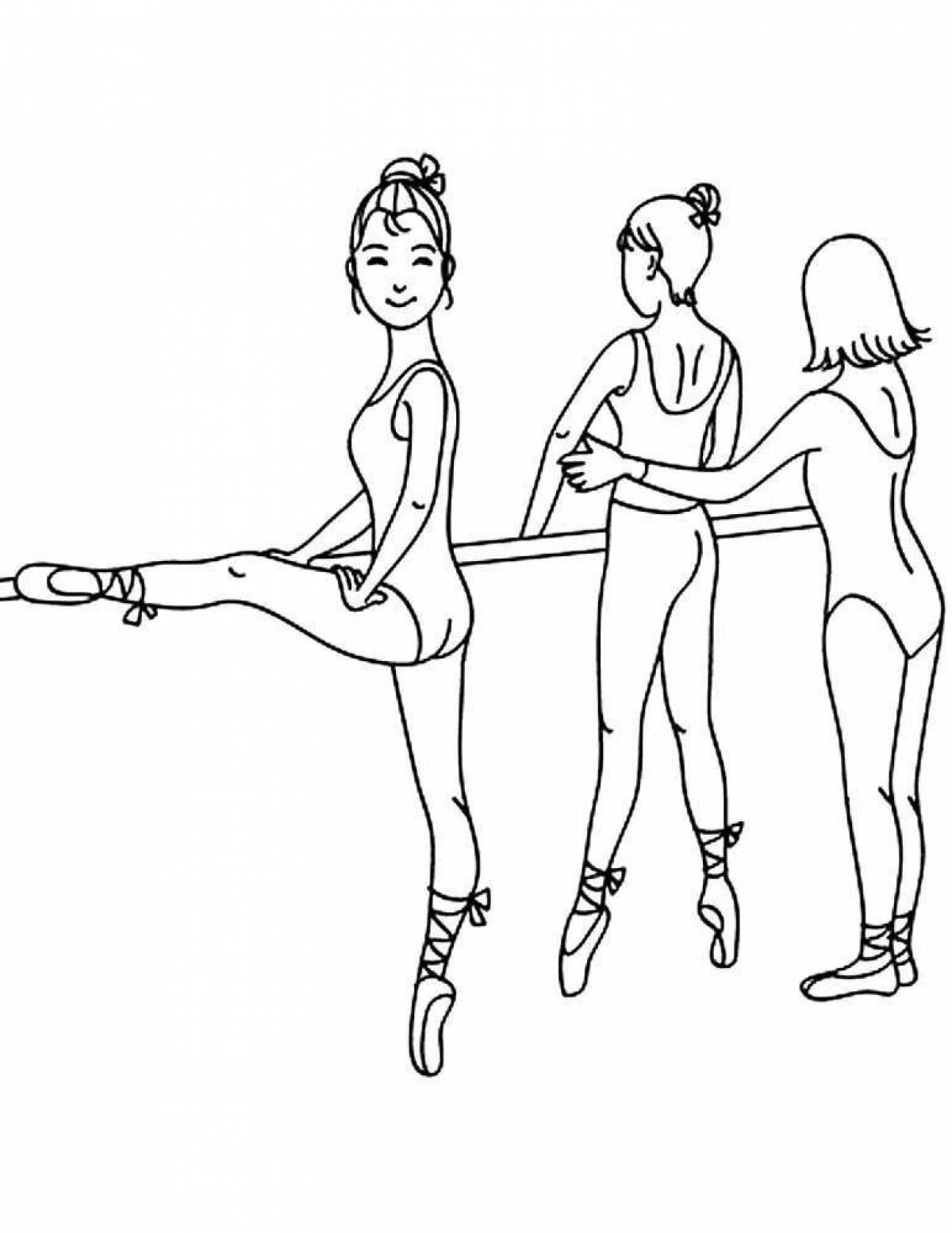 Charming ballet coloring book