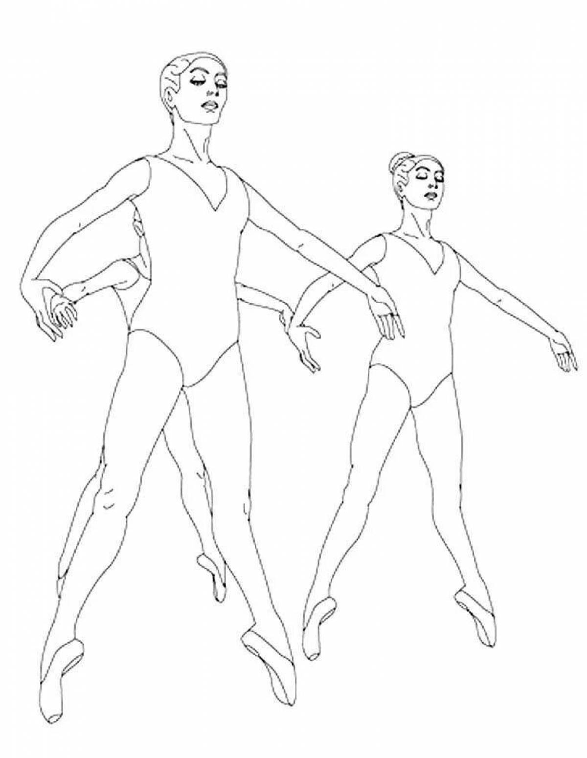 Gorgeous ballet coloring page