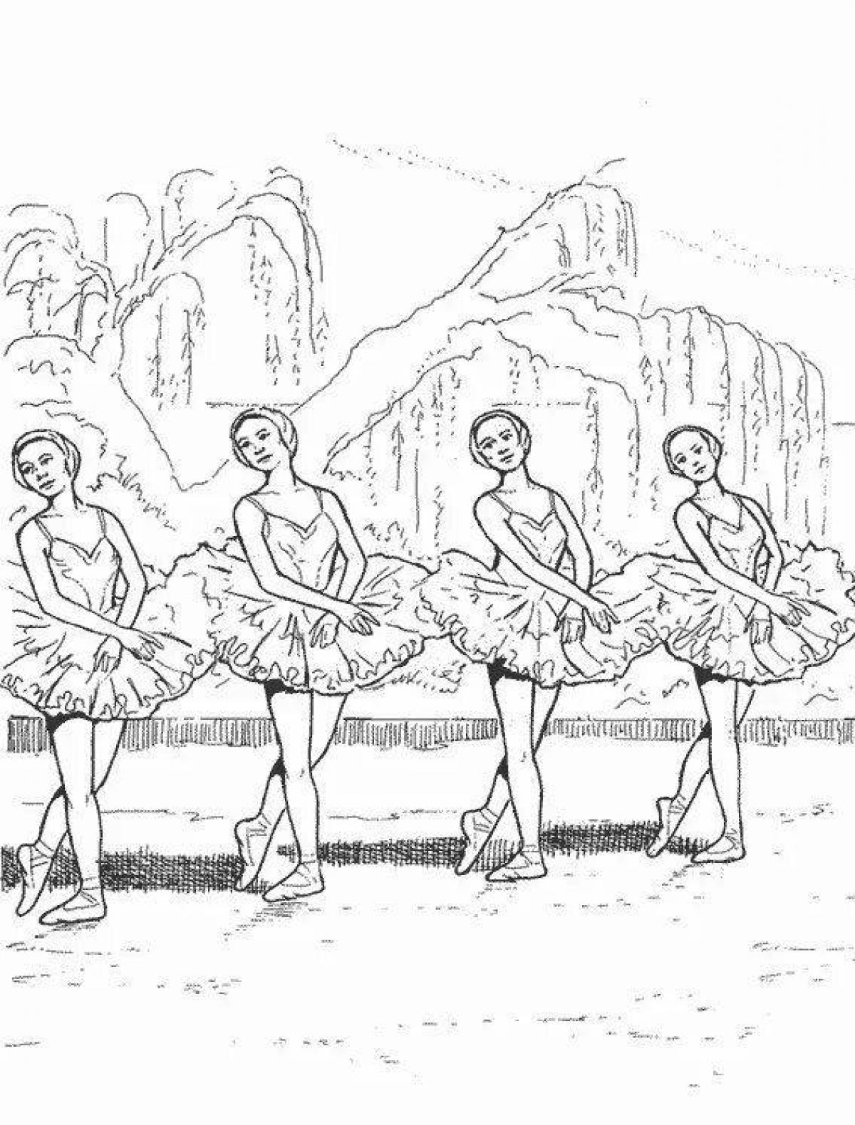 Beautiful ballet coloring page