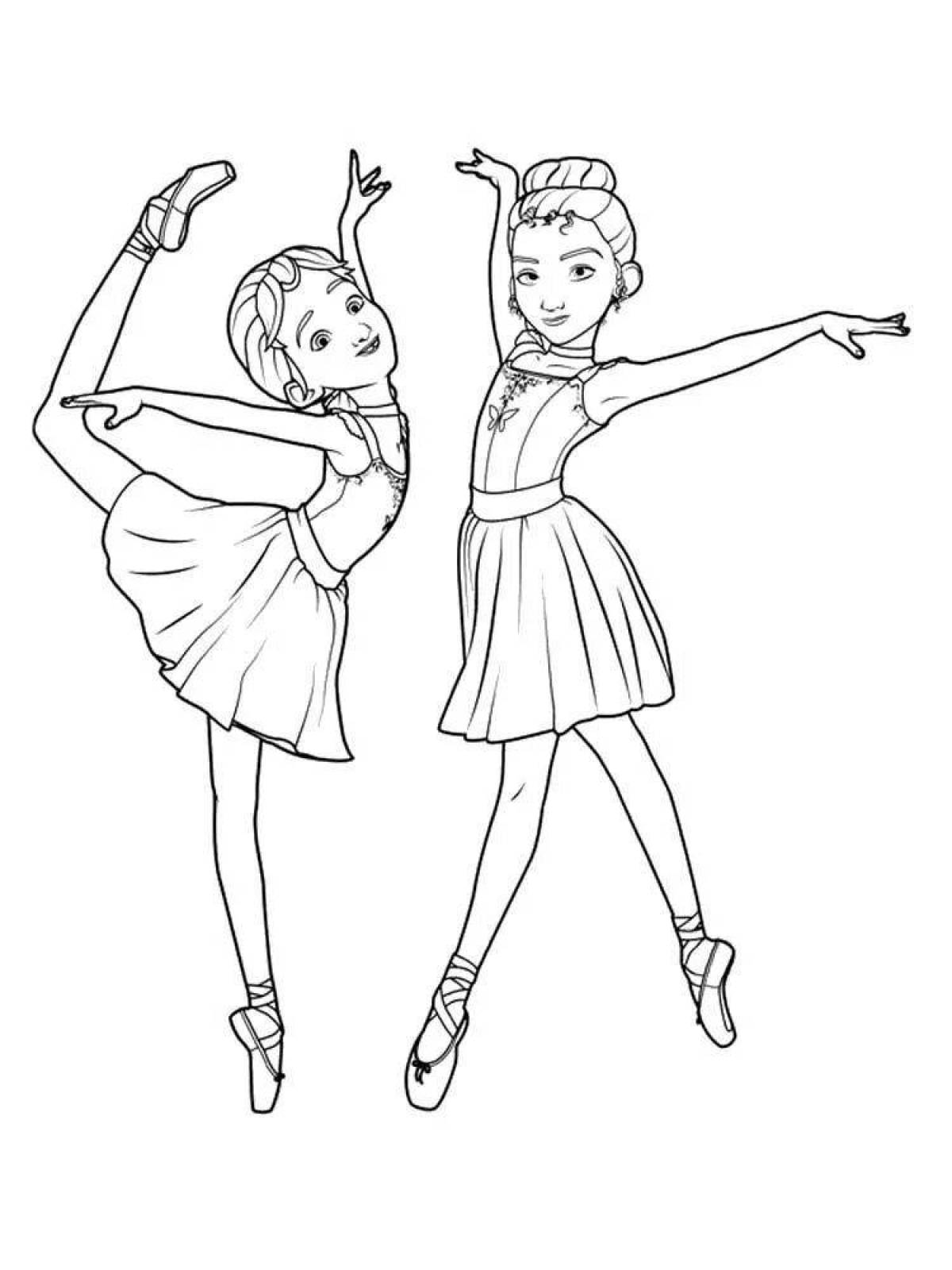 Awesome ballet coloring pages