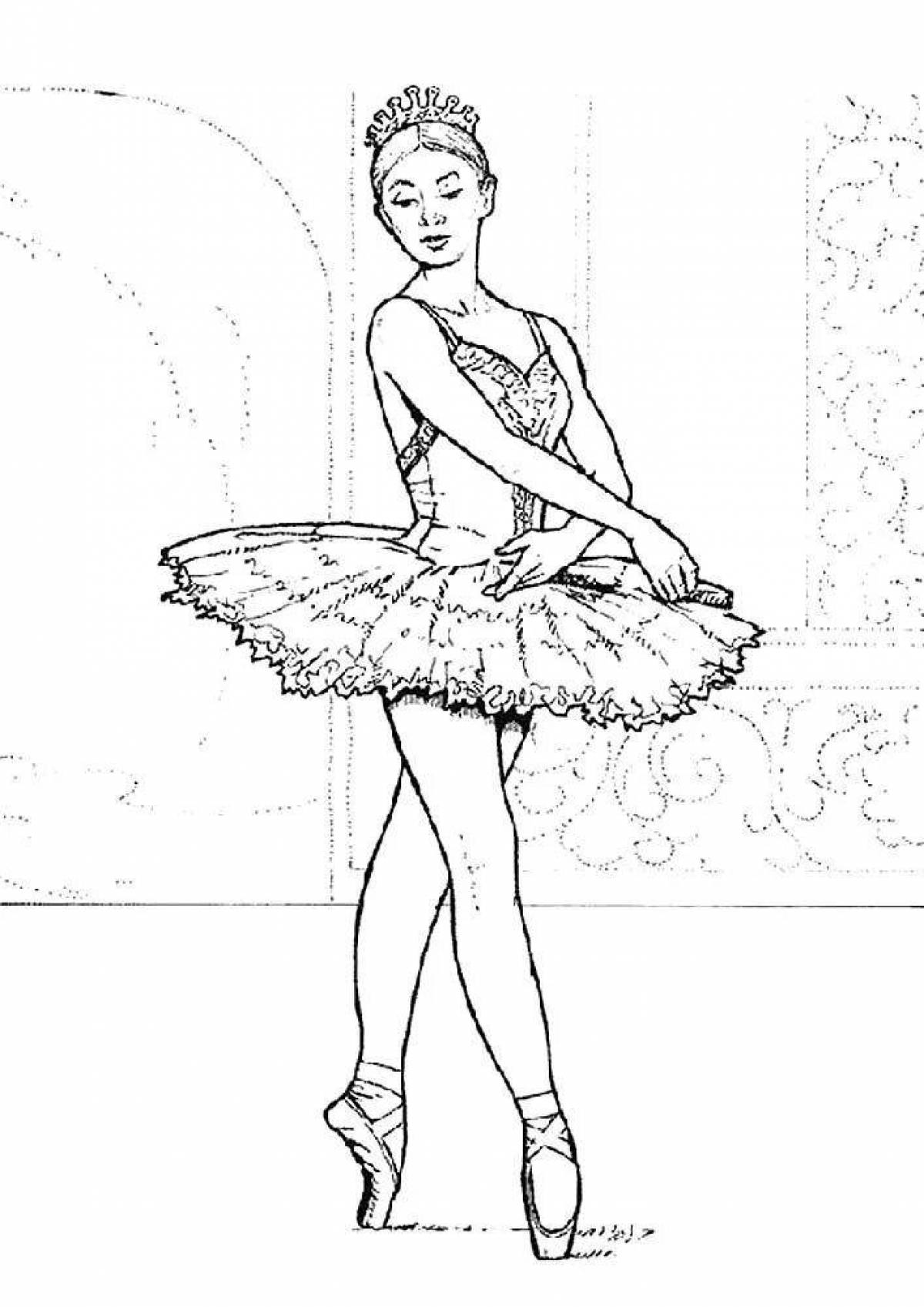 Blissful ballet coloring page