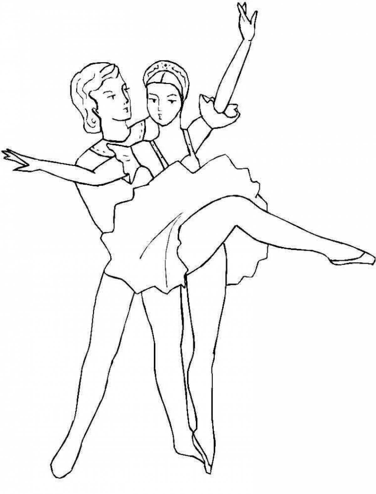 Serene ballet coloring page