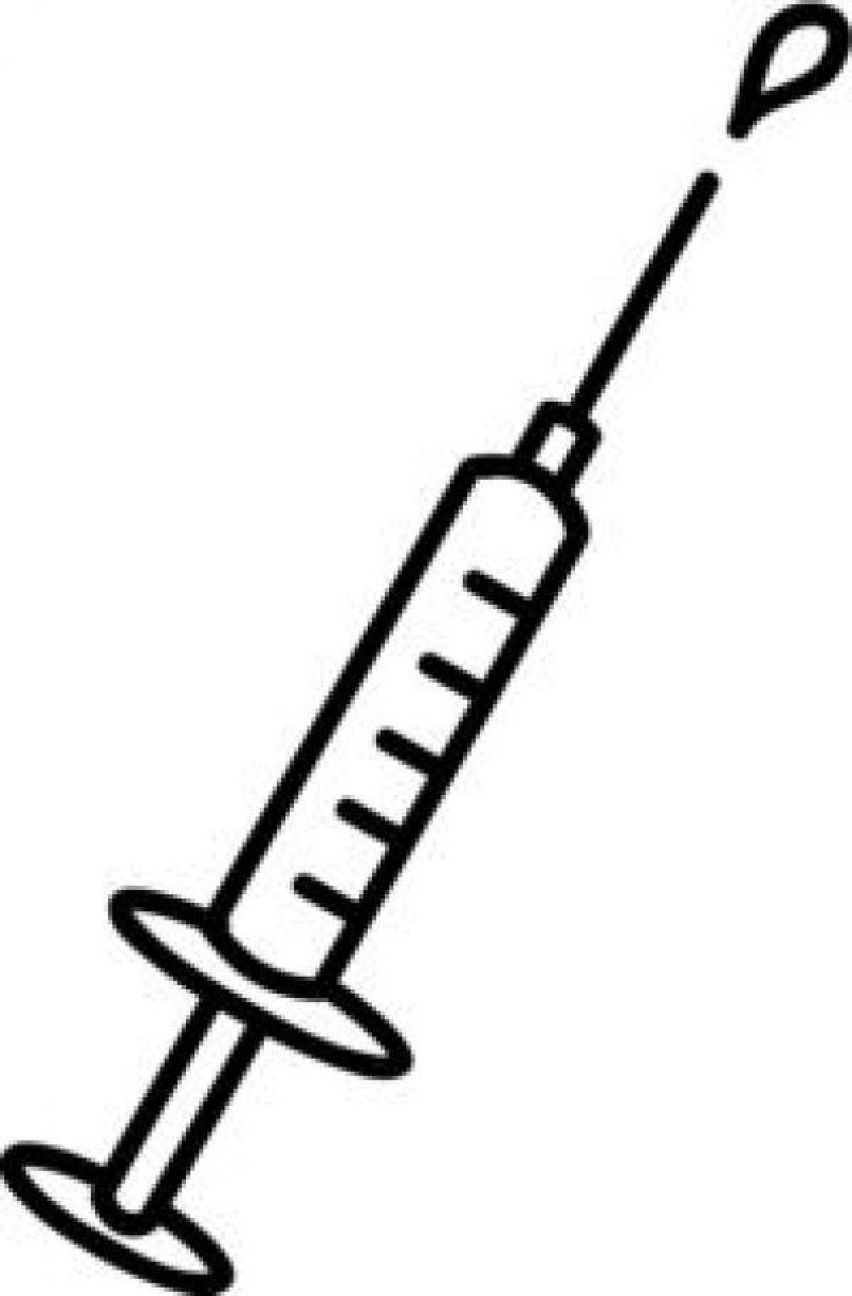 Syringe bright coloring page