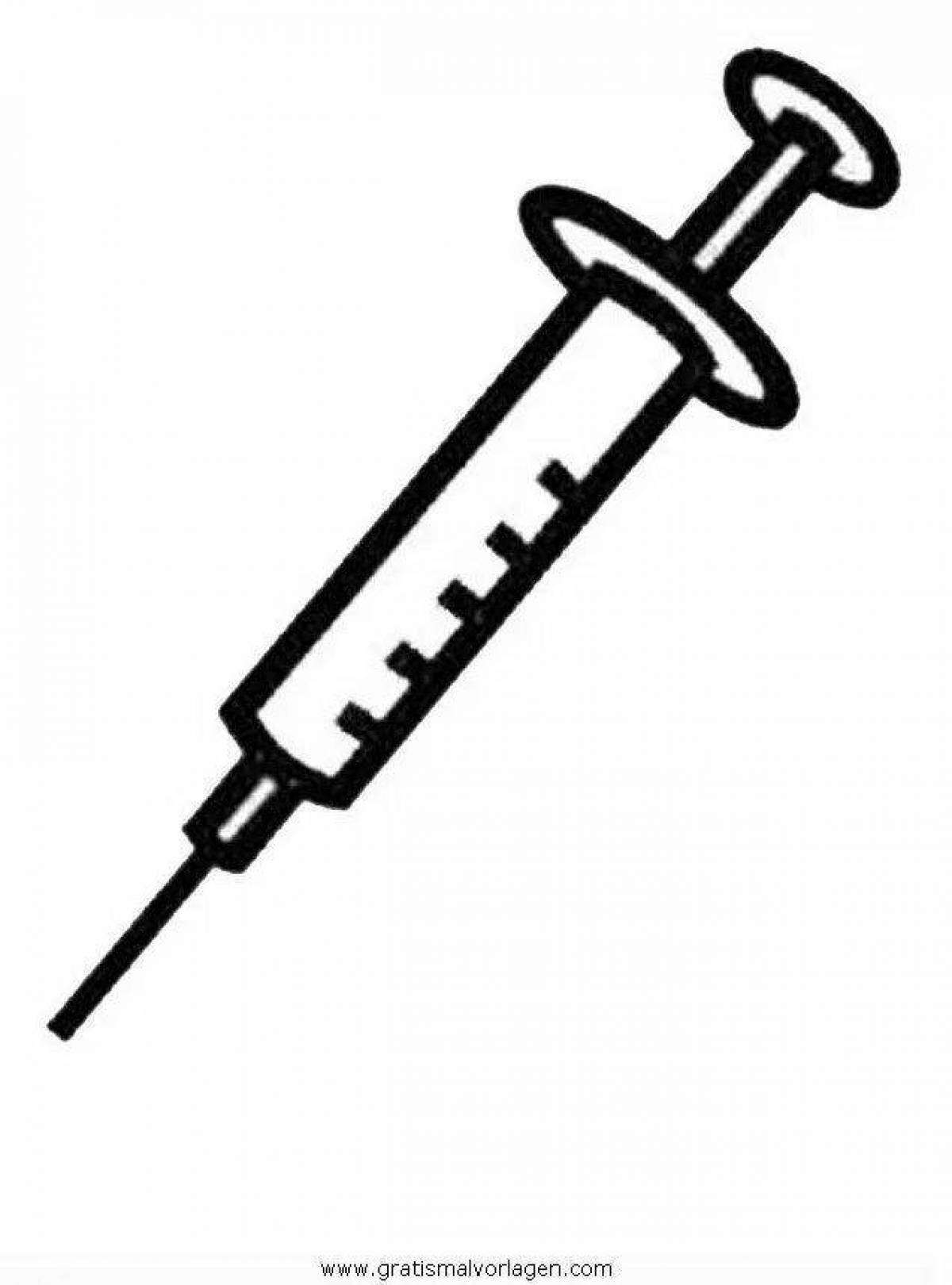 Fat syringe coloring page