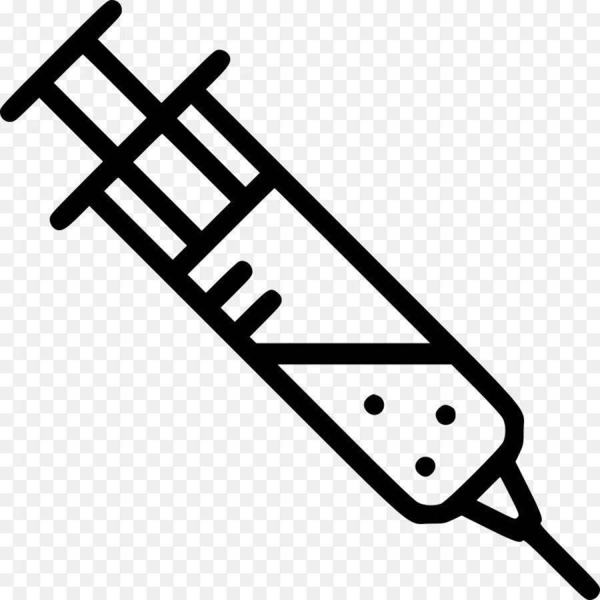 Coloring percussion syringe