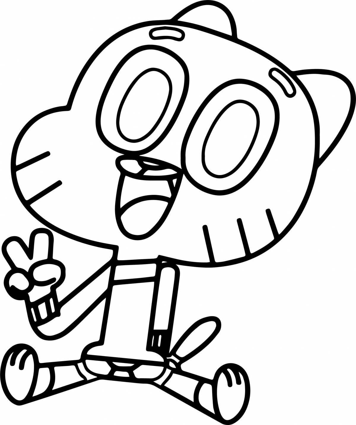 Coloring lively gumball