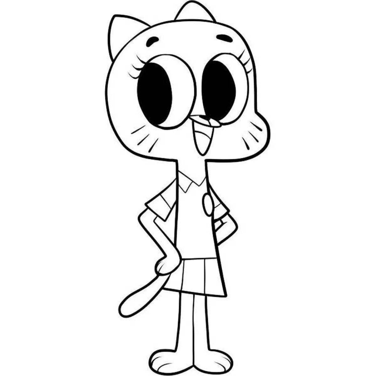 Holiday gumball coloring page