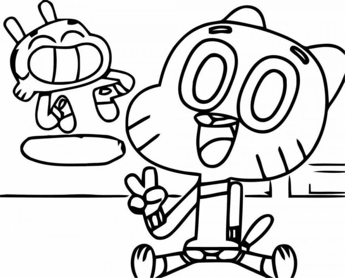 Coloring shiny gumball