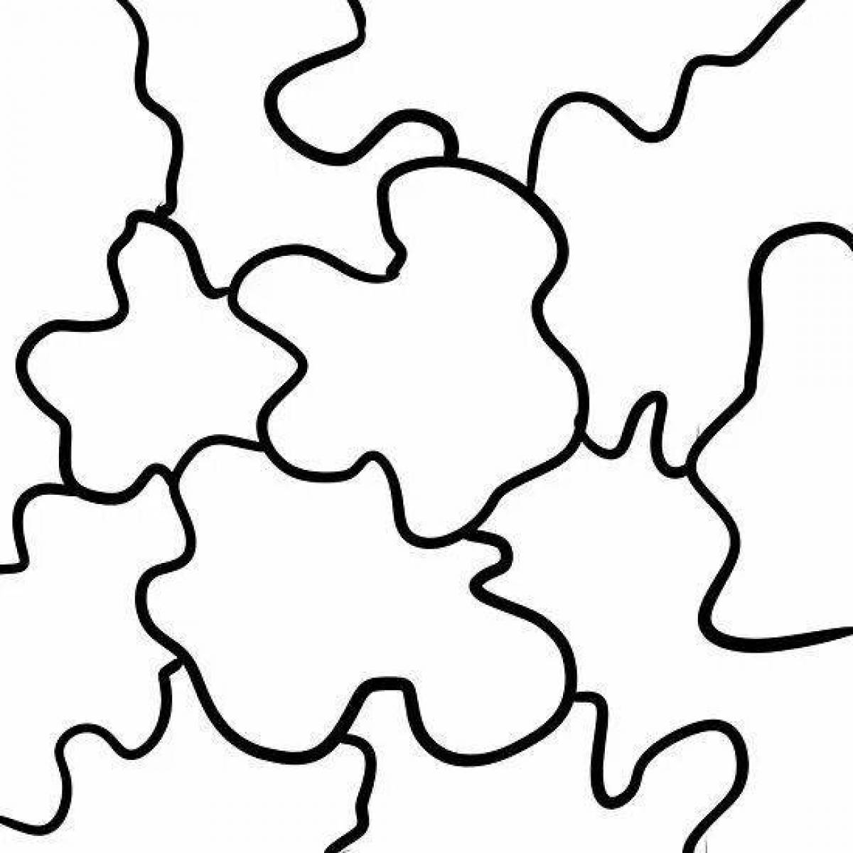 Playful camo coloring page