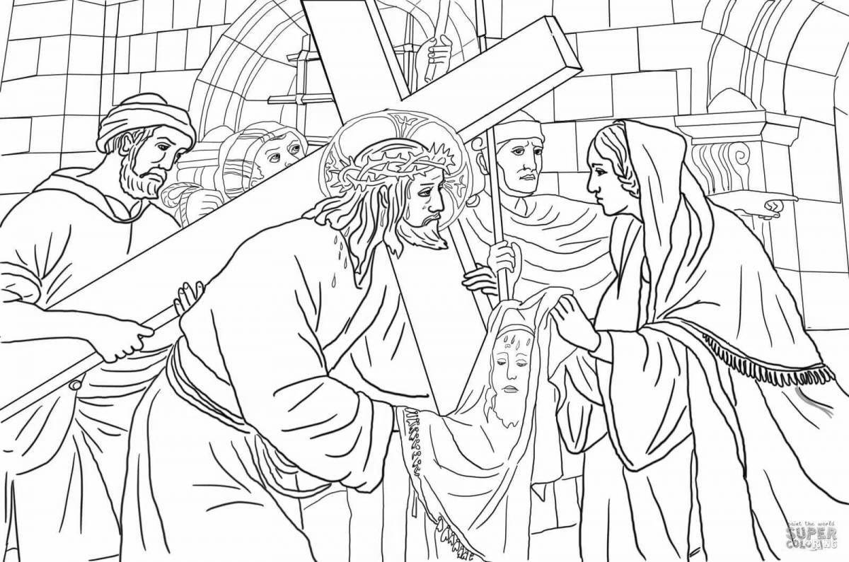 Gorgeous jesus coloring page