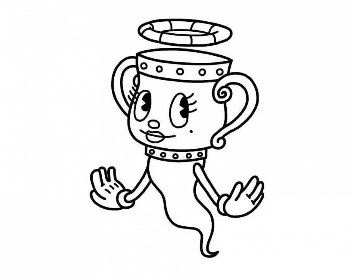 Charming cuphead coloring book