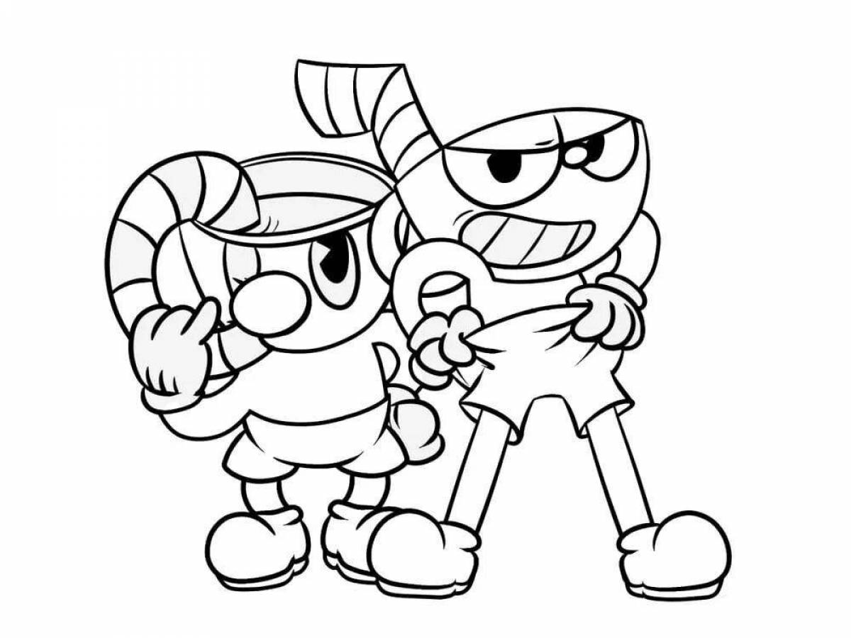 Cuphead awesome coloring book