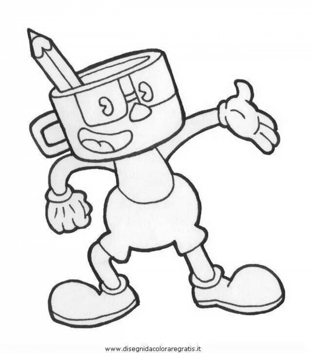 Weird cuphead coloring