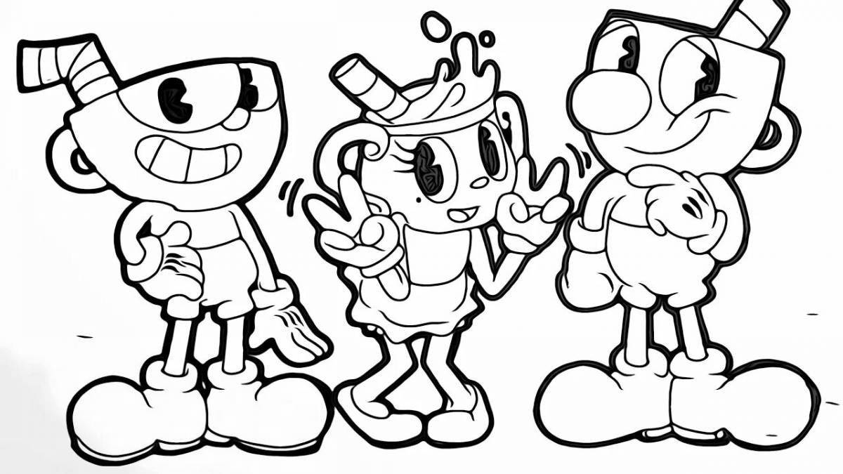 Cuphead live coloring