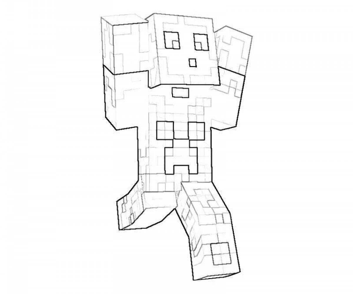 Colorful minecraft skins coloring