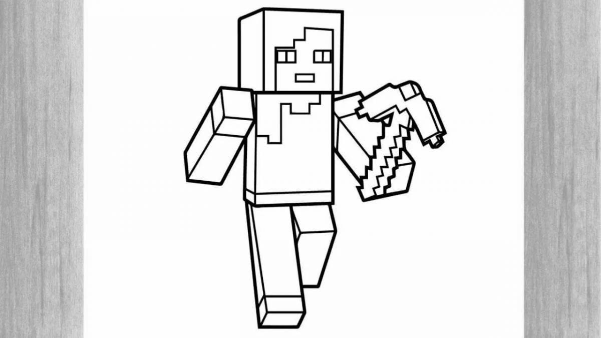 Coloring minecraft bright skins