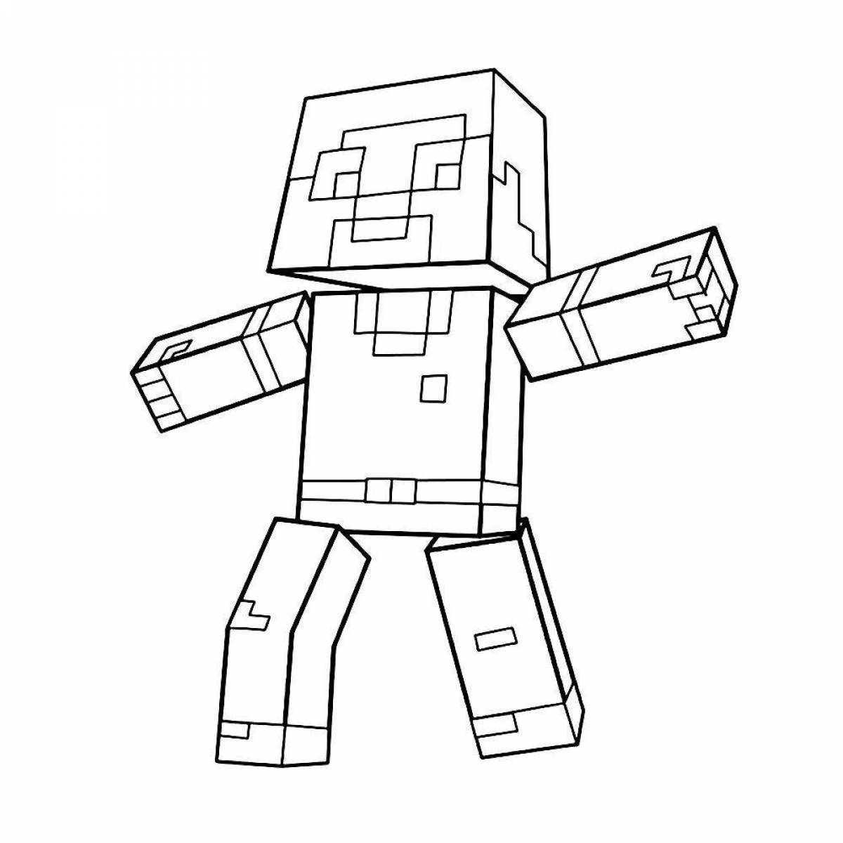 Awesome minecraft skin coloring pages