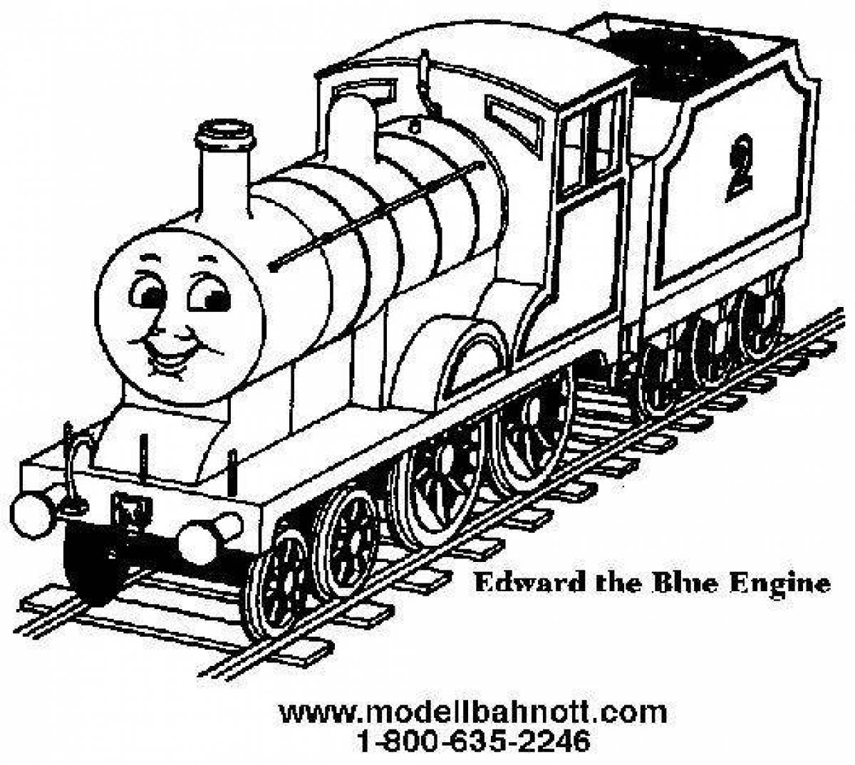 Charlie the adorable engine coloring book